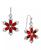 颜色: Red, 2028 | Crystal Flower Drop Earrings