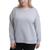 商品Calvin Klein | Calvin Klein Performance Womens Plus Fleece Pullover Sweatshirt颜色Pearl Grey Heather