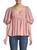 color DUSTY_ROSE, CAROLINE CONSTAS | Leigh Puff-Sleeve Top