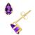 商品第6个颜色Amethyst, Macy's | Gemstone Stud Earrings in 10k Yellow Gold