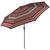 颜色: Red, Sunnydaze Decor | Sunnydaze 9' Aluminum Outdoor Solar LED Lighted Umbrella with Tilt Teal Stripe