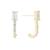 商品Giani Bernini | Cubic Zirconia (1.44 ct.t.w.) Clear Baguette Half Hoop Post Earrings颜色Gold over sterling silver