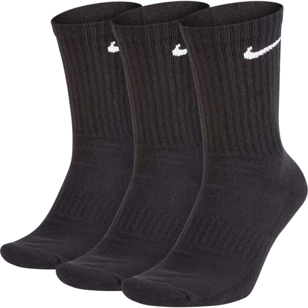 颜色: 黑色建议35-38码, NIKE | Nike耐克中性款 Everyday Cushion Crew 训练袜(3 对)运动袜