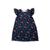 商品第1个颜色Navy, Mixed Up Clothing | Big Girls Flutter Sleeves All Over Print Pom-Pom Dress