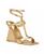 颜色: Gold Snake, GUESS | Women's Bacio Wedge Dress Sandals