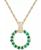 颜色: Emerald/Yellow Gold, Macy's | Gemstone & Diamond (1/20 ct. t.w.) Circle 18" Pendant Necklace in 14k Gold