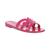 商品Sam Edelman | Women's Bay Logo Emblem Jelly Slide Sandals颜色Berry