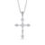 颜色: Silver, Macy's | Cubic Zirconia Cross Pendant 18" Necklace in Silver Plate or Gold Plate