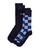 商品Hugo Boss | BOSS Stripe & Solid Logo Socks - Pack Of 2颜色Dark Blue