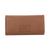 Mancini Leather Goods | Women's Pebbled Collection RFID Secure Trifold Wing Wallet, 颜色Camel