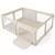 颜色: White, Costway | Toddler Playpen Extra Large Activity Center Safety Play Yard w/ Gate