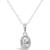 颜色: White Topaz, Macy's | Gemstone and Diamond Accent Pendant Necklace in Sterling Silver