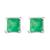 颜色: green emerald | white, Haus of Brilliance | 14K Gold 5x5MM Princess Cut Gemstone Solitaire Stud Earrings