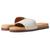 商品Madewell | The Louisa Slide Sandal in Woven Leather颜色Pale Oyster