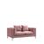 颜色: Pink, Chic Home Design | Emory Loveseat Velvet Upholstered Multi-Cushion Seat Loose Back Shelter Arm Design Silver Tone Metal Y-Legs, Modern Contemporary