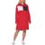 商品Tommy Hilfiger | Plus Size Colorblocked Hoodie Dress颜色Scarlet