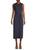 color MARINE, Vince | Pima Cotton Midi Dress