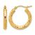 颜色: yellow, Diamond2Deal | 14k Gold Diamond-cut 3x20mm Round Hoop Earrings