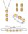 颜色: Citrine, Macy's | 5-Pc. Set Amethyst (4-5/8 ct. t.w.) & Lab-Grown White Sapphire (3/4 ct. t.w.) Ring, Pendant Necklace, Bracelet, & Stud Earrings in Sterling Silver (Also in Additional Gemstones)