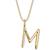 颜色: M, Sarah Chloe | Andi Initial Pendant Necklace in 14k Gold-Plate Over Sterling Silver, 18"