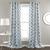 颜色: blue, Lush Decor | Edward Trellis Light Filtering Window Curtain Panel Set