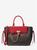 color CRIMSON, Michael Kors | Hamilton Legacy Large Logo Belted Satchel