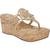 商品Sam Edelman | Circus by Sam Edelman Womens Rocky Lined Cork Slip On Wedge Sandals颜色Almond