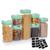 商品第6个颜色Green, Cheer Collection | Set of 7 Airtight Food Storage Containers plus Dry Erase Marker and Labe
