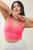 颜色: Fluorescent Pink Coral, Alo | Airbrush Real Bra Tank - Fluorescent Pink Coral