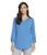 color Blue Sapphire Solid, Van Heusen | Women's 3/4 Sleeve V-Neck Top