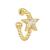 商品第1个颜色Gold|White Diamondettes, Melinda Maria | Celeste Star Ear Cuff