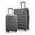 颜色: Solid Charcoal, Samsonite | Samsonite Omni 2 Hardside Expandable Luggage with Spinner Wheels, Checked-Medium 24-Inch, Midnight Black