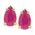 商品第2个颜色Ruby Red, Macy's | Sapphire Pear-Shape Stud Earrings (5/8 ct. t.w.) in 14k Gold (Also in Emerald, Ruby & Tanzanite)