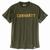 商品Carhartt | Carhartt Men's Force Relaxed Fit Midweight SS Block Logo Graphic T-Shirt颜色Basil Heather