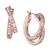 color Rose Gold, Givenchy | Silver-Tone Crystal Overlap Small Hoop Earrings, .83"
