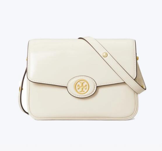 颜色: 白色, Tory Burch | 汤丽伯奇TB女士ROBINSON 漆皮两用肩背斜挎包（香港仓发货）