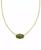 颜色: Gold Sage, Kendra Scott | 14k Gold-Plated Bamboo Framed Stone Adjustable Pendant Necklace, 19" + 4" extender