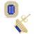 商品第1个颜色Gold, Macy's | Tanzanite (2 Ct. t.w.) and Diamond (3/4 Ct. t.w.) Halo Stud Earrings