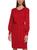 商品Calvin Klein | Womens Metallic Midi Sweaterdress颜色rouge