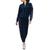 商品Tommy Hilfiger | Women's Velour Cropped Half-Zip Pullover颜色Navy