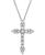 颜色: White Gold, Macy's | Diamond Cross Adjustable Pendant Necklace (1/2 ct. t.w.) in 14k White Gold or 14K Gold
