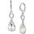 商品Givenchy | Silver-Tone Circle & Pear-Shape Crystal Double Drop Earrings颜色Silver