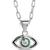 颜色: Grey, Sterling Forever | Leidy CZ & Mother of Pearl Evil Eye Pendant Necklace