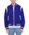 颜色: Royal, Hudson | Men's Varsity Jacket with Faux Leather Trim