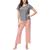 商品第2个颜色Sweet Calico, INK+IVY | Women's 2 Piece Short Sleeve Top with Cropped Wide Leg Pants Pajama Set