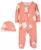 颜色: Pink/Floral, Carter's | Baby Cotton 2-Way-Zip Footed Sleep & Play Coverall & Cap, 2 Piece Set