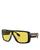 商品Burberry | Square Shield Sunglasses, 130mm颜色Black/Yellow Mirrored Solid