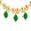 颜色: Gold/Green, Gabi Rielle | CZ Drop Ball Chain Necklace