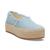 商品第2个颜色Pastel Blue Washed Denim, TOMS | Women's Valencia Canvas Platform Espadrilles