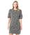 商品Karl Lagerfeld Paris | Women's Ruffle Pearl Trim Sleeve Crepe Dress颜色Rust Multi